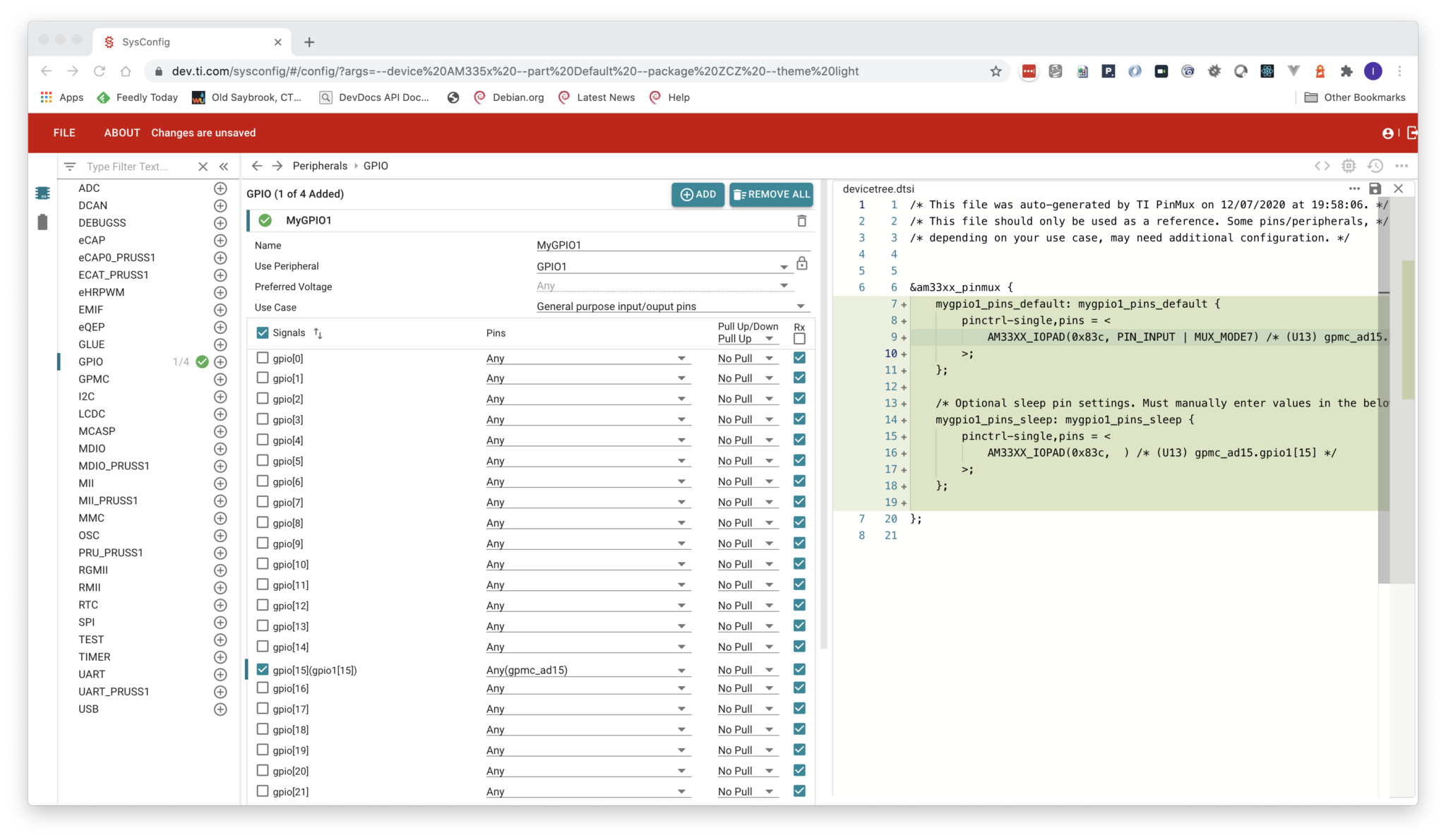 Setting a GPIO pin from the Device Tree on AM335x, OSD335x and